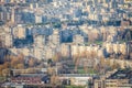 Lazdynai district of Vilnius from above tv tower at sunset, Lithuania Royalty Free Stock Photo