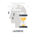 Laziness icon concept