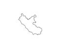 Lazio map Italy region country shape