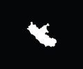 Lazio map Italy region country shape