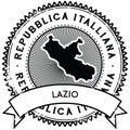 lazio map label. Vector illustration decorative design Royalty Free Stock Photo