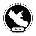 lazio map label. Vector illustration decorative design Royalty Free Stock Photo