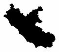 Lazio region map