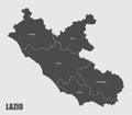 Lazio region map