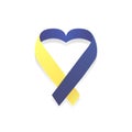 Poster of World Down Syndrome Day, yellow and blue, vector. Royalty Free Stock Photo