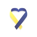 Poster of World Down Syndrome Day, yellow and blue, vector.