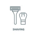 Lazor machine for shaving vector line icon, linear concept, outline sign, symbol Royalty Free Stock Photo