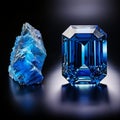 Lazulite shines with a rich azure-blue hue. Its surface gleams like waters of a mountain lake