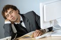 Lazy businessman Royalty Free Stock Photo