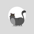 lazy cat logo premium vector Royalty Free Stock Photo