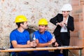 Lazy construction workers being in delay Royalty Free Stock Photo