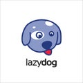 Lazy Dog Logo Design Royalty Free Stock Photo