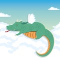 Lazy dragon cartoon