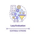 Lazy evaluation concept icon
