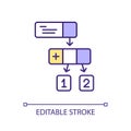 Lazy evaluation in programming RGB color icon Royalty Free Stock Photo