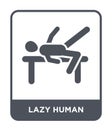 lazy human icon in trendy design style. lazy human icon isolated on white background. lazy human vector icon simple and modern Royalty Free Stock Photo