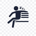 lazy human transparent icon. lazy human symbol design from Feelings collection. Royalty Free Stock Photo