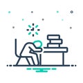 Mix icon for Lazy, sluggish and slack Royalty Free Stock Photo