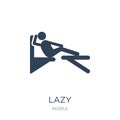 lazy icon in trendy design style. lazy icon isolated on white background. lazy vector icon simple and modern flat symbol for web