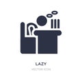 lazy icon on white background. Simple element illustration from People concept