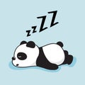 Lazy Panda Cartoon Cute Sleeping Animals Illustration Royalty Free Stock Photo