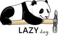 Lazy panda. Lazy day