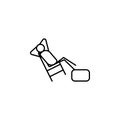 lazy person outline icon. Element of lazy person icon for mobile concept and web apps. Thin line icon lazy person can be used for