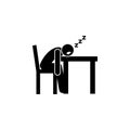 lazy, sleeping icon. Element of man negative character icon for mobile concept and web apps. Detailed lazy, sleeping icon can be u