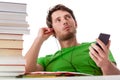 Lazy student chilling Royalty Free Stock Photo