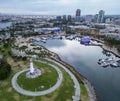 LB Rainbow Harbor at dusk Royalty Free Stock Photo