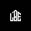 LBE letter logo design on BLACK background. LBE creative initials letter logo concept. LBE letter design.LBE letter logo design on Royalty Free Stock Photo