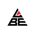 LBE triangle letter logo design with triangle shape. LBE triangle logo design monogram. LBE triangle vector logo template with red Royalty Free Stock Photo