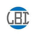 LBI letter logo design on white background. LBI creative initials circle logo concept. LBI letter design Royalty Free Stock Photo