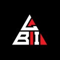 LBI triangle letter logo design with triangle shape. LBI triangle logo design monogram. LBI triangle vector logo template with red Royalty Free Stock Photo