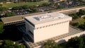 LBJ Lyndon Baines Johnson Library and Museum in Houston from above - AUSTIN, UNITED STATES - NOVEMBER 02, 2022