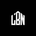 LBN letter logo design on BLACK background. LBN creative initials letter logo concept. LBN letter design Royalty Free Stock Photo