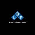 LBP letter logo design on BLACK background. LBP creative initials letter logo concept. LBP letter design