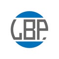 LBP letter logo design on white background. LBP creative initials circle logo concept. LBP letter design