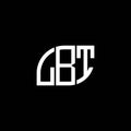 LBT letter logo design on black background. LBT creative initials letter logo concept. LBT letter design Royalty Free Stock Photo