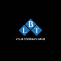 LBT letter logo design on BLACK background. LBT creative initials letter logo concept. LBT letter design Royalty Free Stock Photo