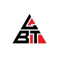 LBT triangle letter logo design with triangle shape. LBT triangle logo design monogram. LBT triangle vector logo template with red Royalty Free Stock Photo