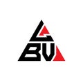 LBV triangle letter logo design with triangle shape. LBV triangle logo design monogram. LBV triangle vector logo template with red Royalty Free Stock Photo