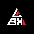 LBX triangle letter logo design with triangle shape. LBX triangle logo design monogram. LBX triangle vector logo template with red Royalty Free Stock Photo