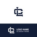 Simple CL or LC logo. Royalty Free Stock Photo