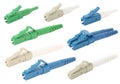 LC fiber optic connectors isolated