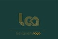 LCA modern geometric typography logo Royalty Free Stock Photo
