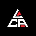 LCA triangle letter logo design with triangle shape. LCA triangle logo design monogram. LCA triangle vector logo template with red Royalty Free Stock Photo