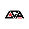 LCA triangle letter logo design with triangle shape. LCA triangle logo design monogram. LCA triangle vector logo template with red Royalty Free Stock Photo