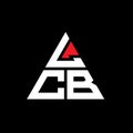 LCB triangle letter logo design with triangle shape. LCB triangle logo design monogram. LCB triangle vector logo template with red Royalty Free Stock Photo