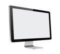 LCD Computer Monitor with blank screen on white Royalty Free Stock Photo